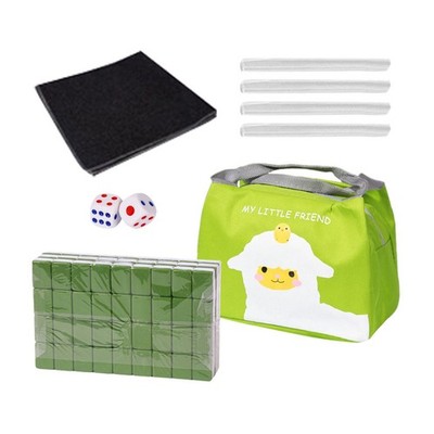 Reise-Mini-Mahjong-Set mit Tasche, 2 Würfeln, chinesisches