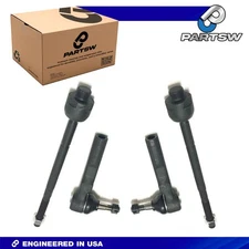 PartsW Front Inner Outer Tie Rod Ends 4Pc Chevrolet Silverado 1500 GMC Sierra