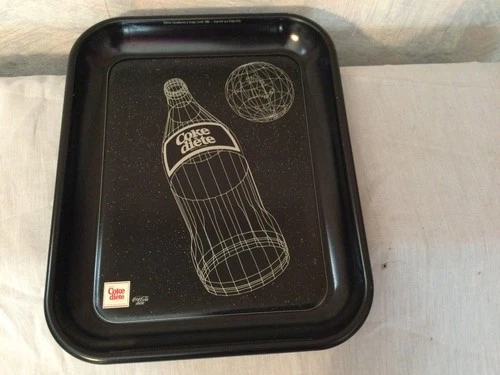 Vintage 1985 Diet Coke Metal Serving Tray – Limited Canadian Edition – Wireframe