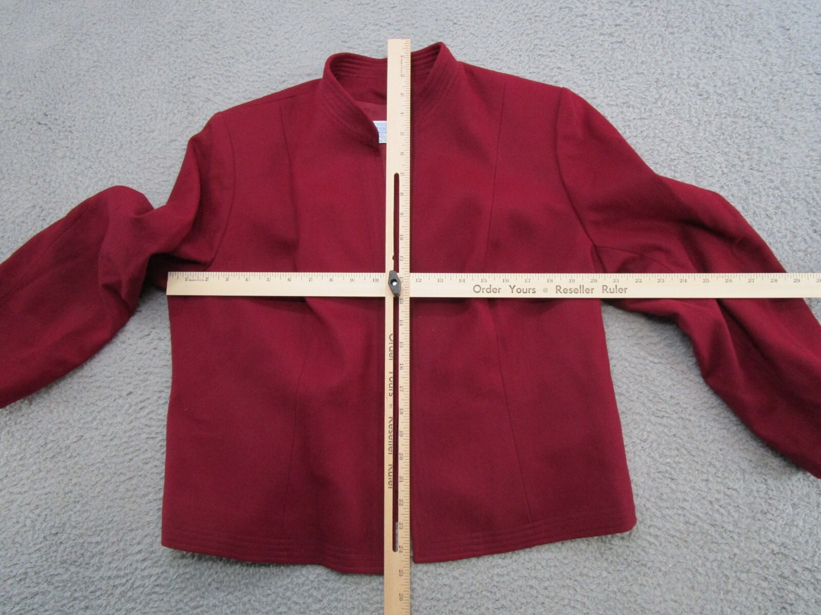 Vintage Pendleton Red Wool Jacket Open Front Line… - image 4