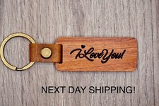 Personalized Wood Keychain, Handmade Custom Keychain gift -Ship from USA