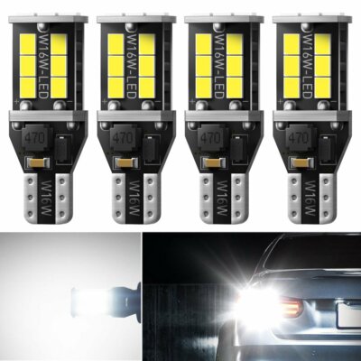 4X 2400LM Canbus 921 912 W16W T15 LED Backup Reverse Light Error Free Bulb White