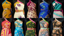 Wholesale 5 PC Indian Vitage Silk Skirts Bohemian Women Gypsy HippieBoho Wrap