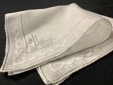 7987 Classic Vintage 1940s Madeira Embroidery Wedding Handkerchief Heirloom