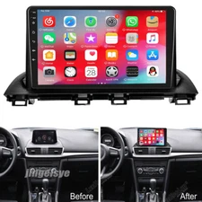 Head Unit Radio Player Apple Carplay With HD Backup Camera For Mazda 3 2014-2018