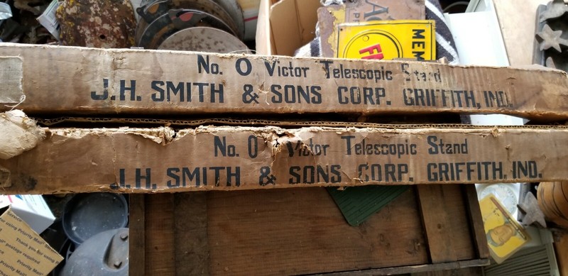 ANTIQUE CAMERA J.H. SMITH VICTOR TELESCOPIC STANDS/TRIPODS  W/ ORIGINAL BOXES