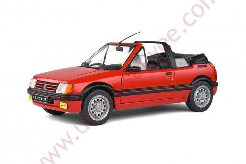 Peugeot 205 CTI 1.6 miniature Solido 1/18 rouge voiture de collection 1986