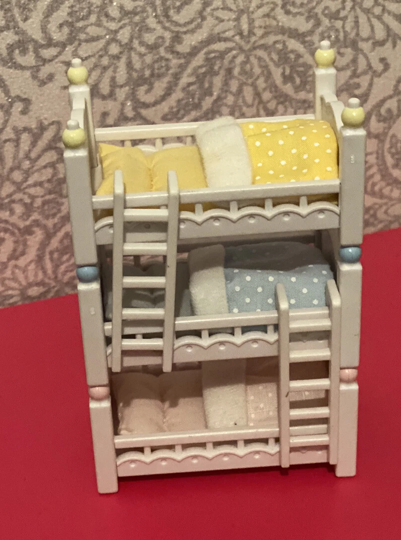 Sylvanian families nursery Baby Bunk Beds Set With Original Hand Made Bedding