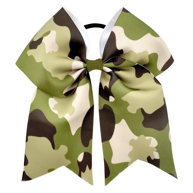 7" Camouflage Camo Cheer Hair Bow eBay