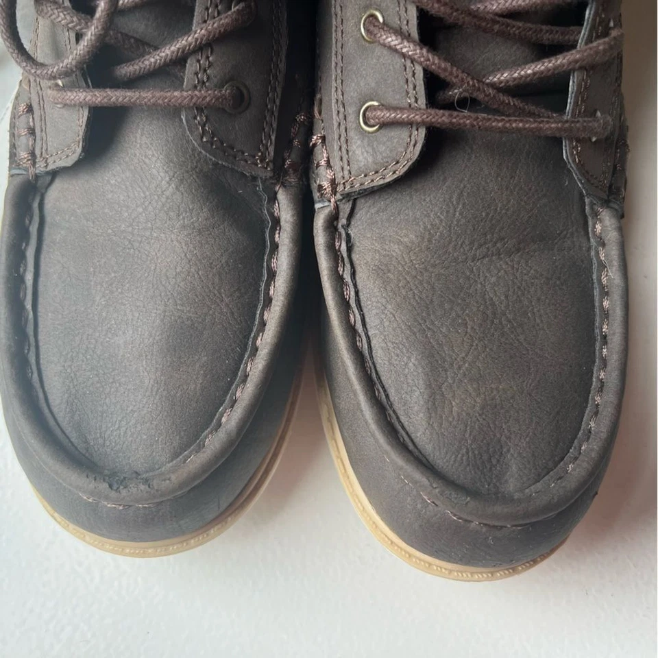 Levi's 501 Boys Size 5 High Top Lace Up Suede Boots Shoes Dark Brown - Image 4 of 4