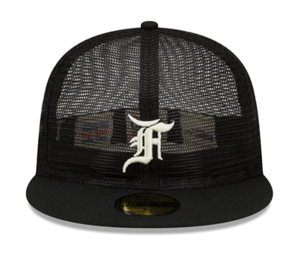New Era x Fear of God Mesh Black 59FIFTY Fitted Hat Cap 7 3/4 $65