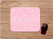 PINK DOG LOVERS PRINT PERSONALIZED NAME CUSTOM MOUSE MOUSE PAD HOME OFFICE DECOR