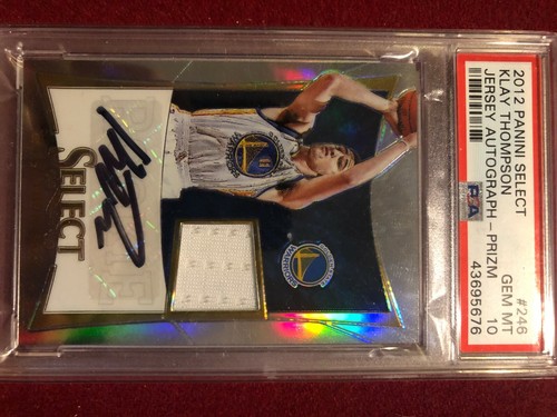 Klay Thompson [Jersey Autograph Prizm] #246 2012 Panini Select card