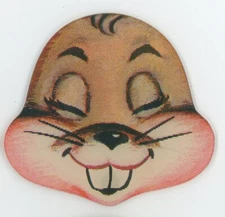 Smiling Winking Beaver / American Bisque 2 x 2 in Vari-Vue Motion Lenticular PIN