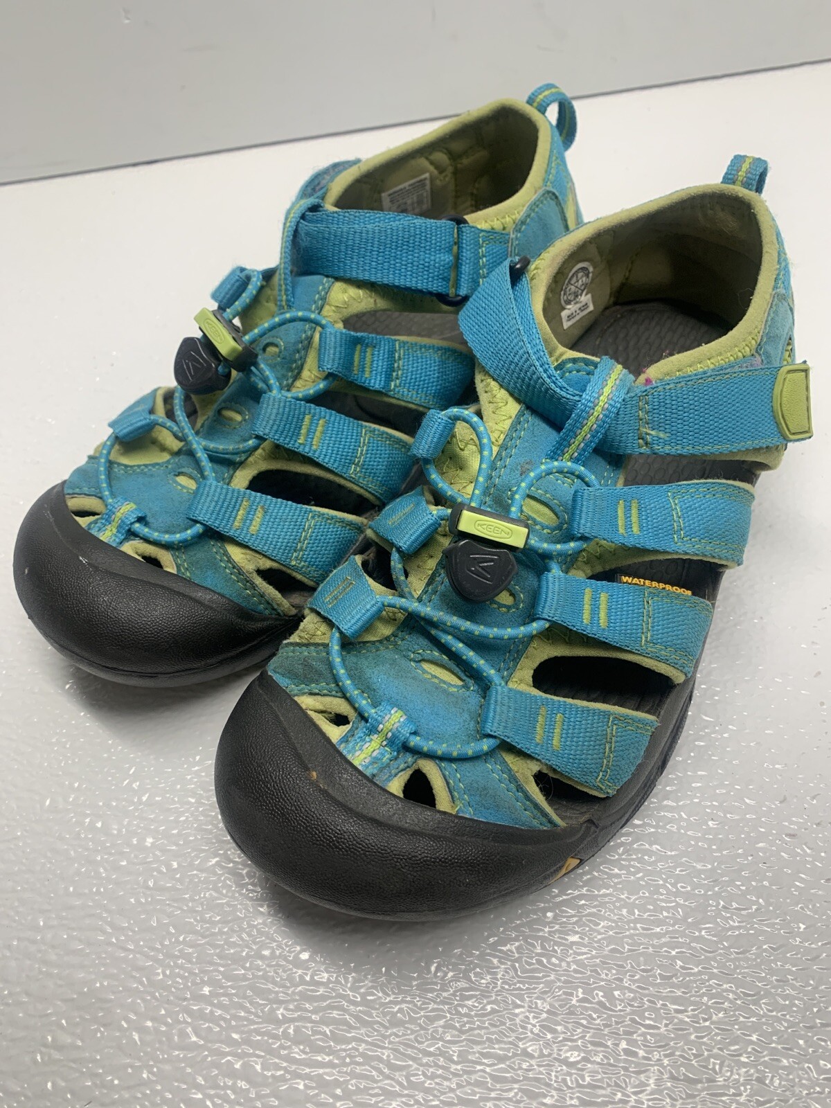 KEEN Newport H2 hawaiano blu verde sandalo luminoso donna taglia 5 M