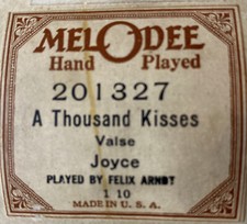 Melodee 201327 Wedding March Joyce Player Piano Word Roll