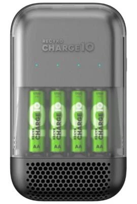 Recyko Charge10 10 Minute Fast Charger With 4 AA 1700Mah Charge10 Nimh Batteries - Image 1 of 4