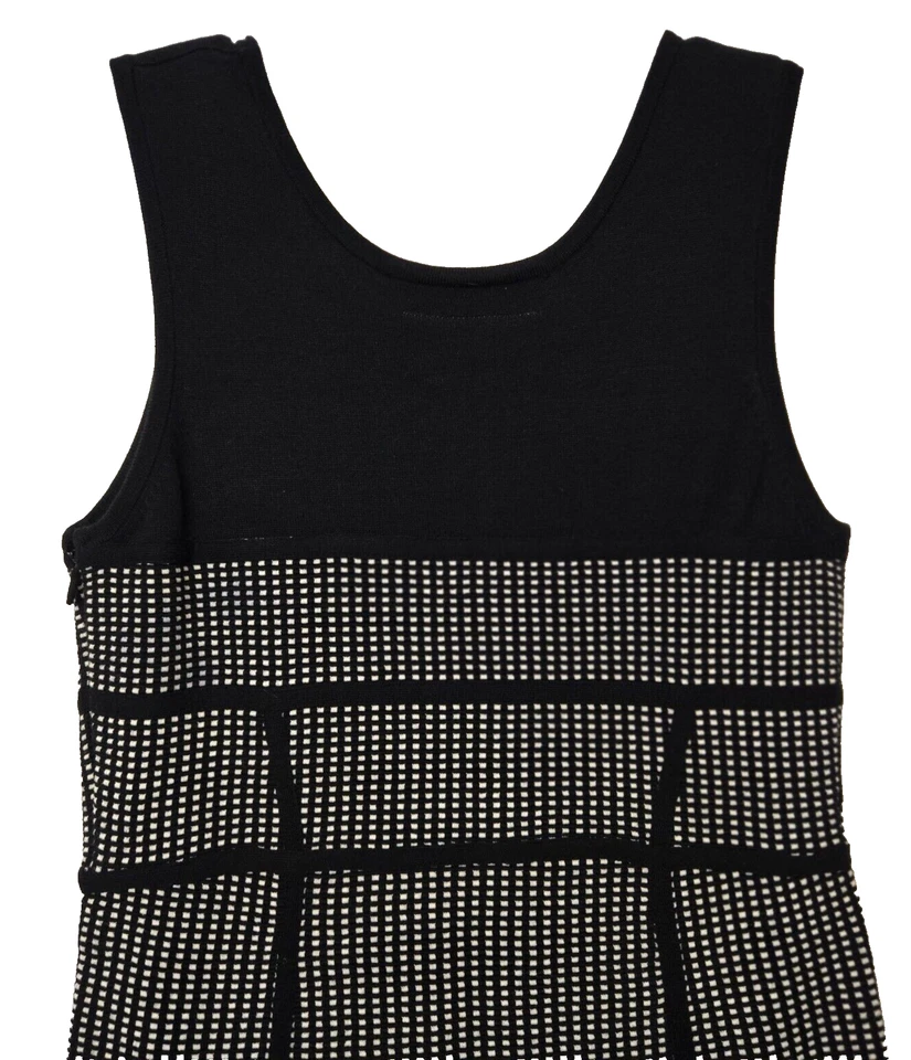 Leifsdottir Corset Dress Large Black/White Uptown Girl Bodycon Knit Minimalist - Image 3 of 4