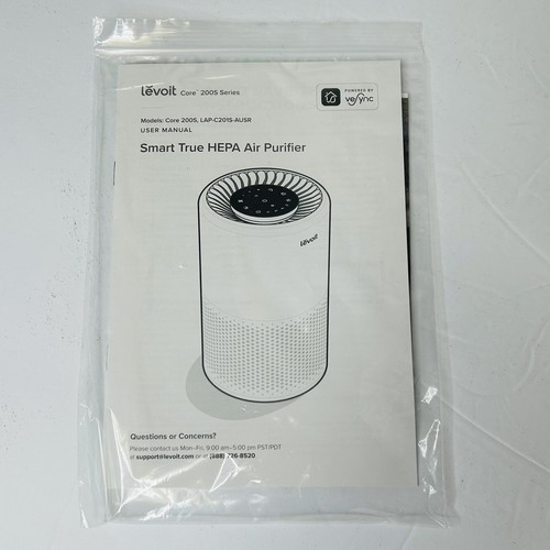 Levoit Core 200S Smart True HEPA 3 Stage Air Purifier Gray WiFi Voice Control - Picture 6 of 17