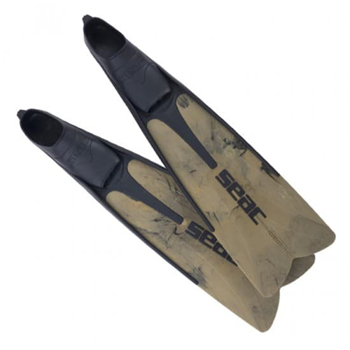 Pinne Sub Pinne Lunghe Apnea SEAC Talent, Pinne Medio Lunghe A Scarpetta Chiusa Per Pesca Subacquea, Apnea E Immersioni Unisex-Adult, Camo Blu, 36/38 Fucile Subacqueo Pinne Per Pesca Subacquea