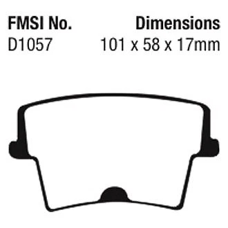 EBC DP31722/2C Redstuff Ceramic Low Dust Rear Brake Pads for 06-14 Dodge Charger - Изображение 3 из 4