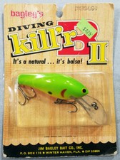 Bagley Diving KB2 LG9 Fishing Lure ~ Vintage ~ Kill'R B 2 ~ Killer B 2