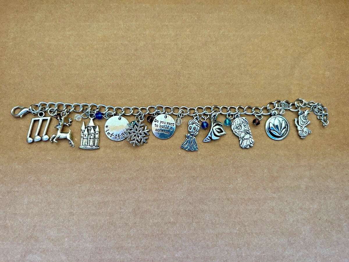 Disney Frozen jewelry charm bracelet Anna Elsa Olaf