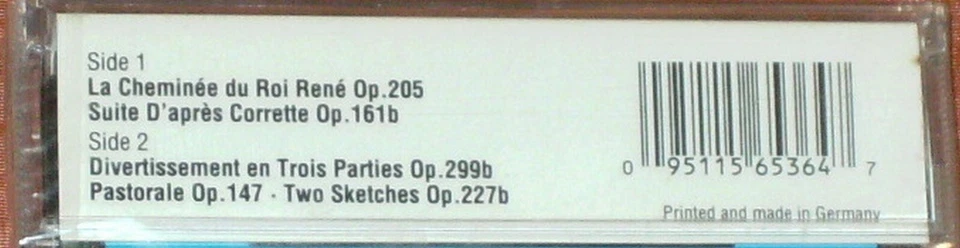 Darius Milhaud Athena Ensemble ‎Music For Wind Instruments CASSETTE ALBUM  - Image 2 of 4