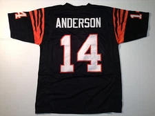 UNSIGNED CUSTOM Sewn Stitched Ken Anderson Black Jersey - M, L, XL, 2XL, 3XL