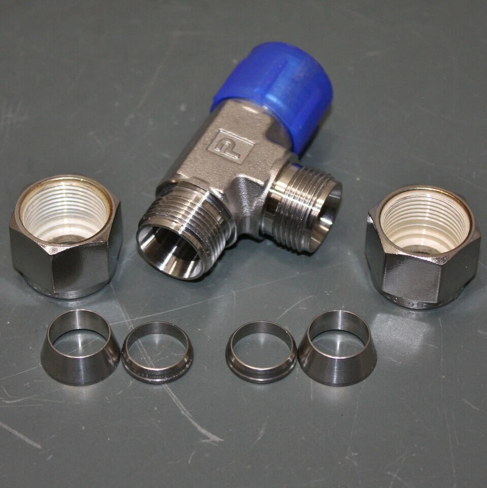 1/2 Tube x 1/2 MNPT x 1/2 Tube 316ss Male Run Tee Fitting Parker 8MRT8N-316 - Image 3 of 3