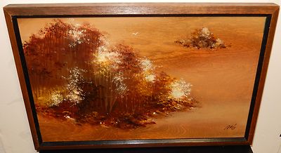 FRANK GIKIU ORIGINAL OIL ON WOOD BOARD LANDSCAPE PAINTING | eBay