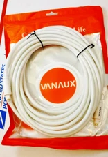 26ft/8m TOSLINK to TOSLINK Fiber Optical Digital Audio Cable White Cord VANAUX