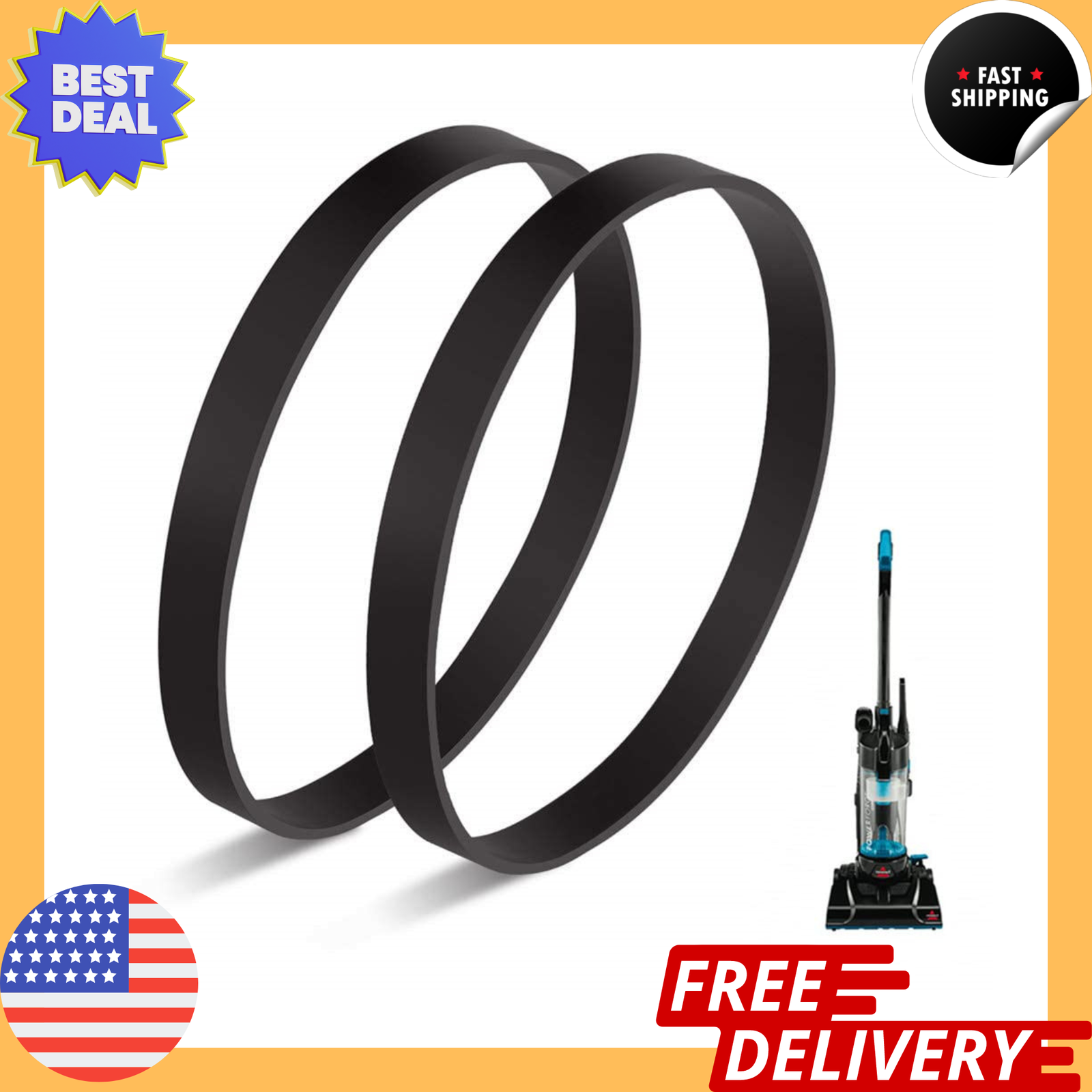 Replacement Belts for Bissell Model 2112, 21129, 2690, 1520, 23T7