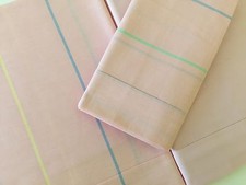 Lussuoso set lenzuola letto singolo italiano 100% cotone egiziano per ragazze rosa a righe 