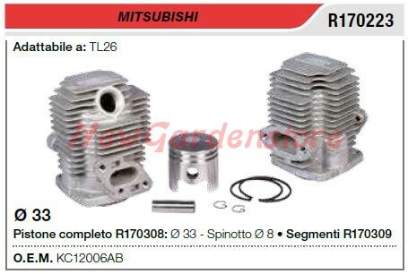 Rinnova il tuo Mitsubishi TL26 | Kit Cilindro e Pistone Top Quality