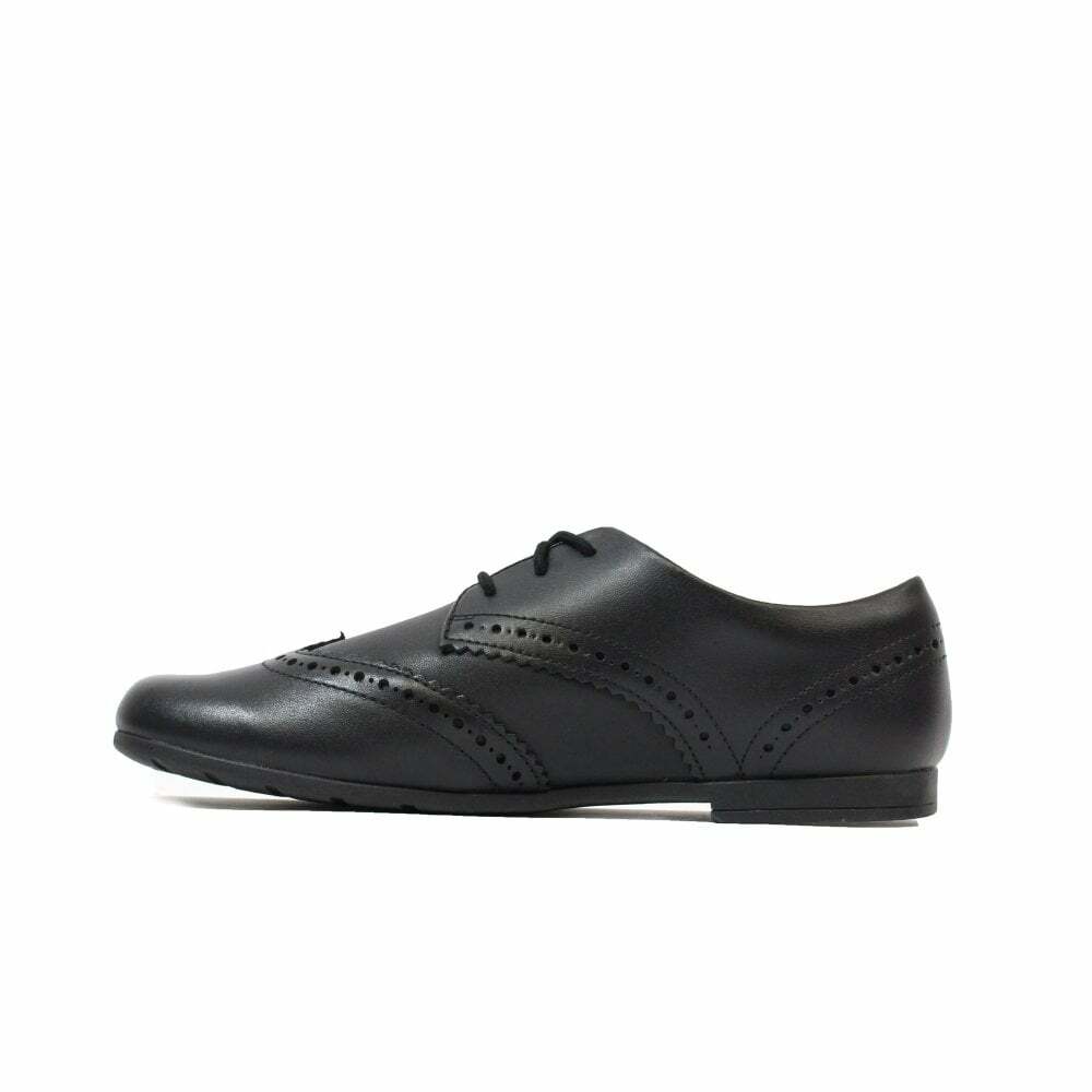 Clarks Scala Lace Youth Black Leather 