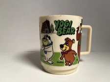Vntg 1978 Yogi Bear Deka Plastic Cup Handle Mug Hana Barbera Characters HTF Kids