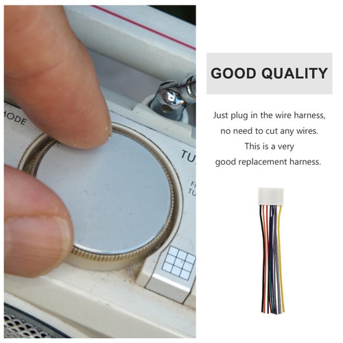 2 Pcs Coded Wire 12Pin Radio Cable Professional Wiring Harness