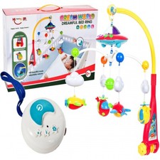 MalPlay Mobile mit Spieluhr und Sternenlicht Projektor 108 Melodien Fernbedienun