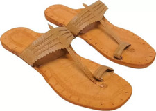 Womens Jesus Flats traditional Indian Kolhapuri Leather Chappal HT7 US size 8