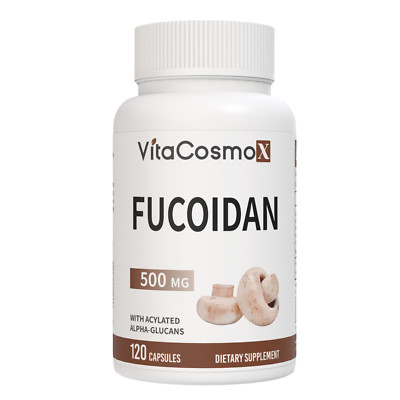 VitaCosmoX Fucoidan 500mg antioxidant immunity 120 Veggie Capsules