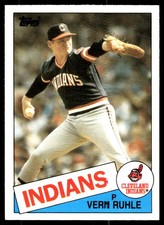 Vern Ruhle 1985 Topps Traded #99T Indians MLB READ FREE SHIPPING AutographDen