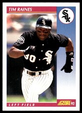 Tim Raines 1992 Score #635 Chicago White Sox MLB READ FREE SHIPPING AutographDen