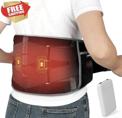 Comfytemp Cordless Heating Pad with Massager, Rechargeable Back Pain Relief Heat