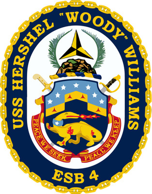 ESB-4 USS Hershel ''Woody'' Williams  Badge Sticker Decal Lewis B. Puller Class