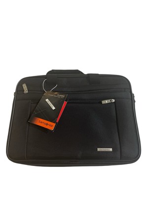 Samsonite 43268-1041 Classic 2 Gusset 15.6'' Briefcase Laptop Bag Black NEW