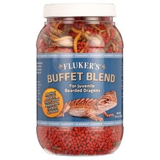Fluker's Juvenile Bearded Dragon Buffet Blend, 4.4oz, Nutritious Reptile Food