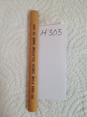 1 NEW NORTON FF-334 INDIA ABRASIVE FILE SHARPENING STONE. HALF ROUND (H303)