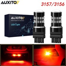 2pack Auxito 3157 3057 3156 Brake Tail Stop Light Red No Error Led Bulbs Red Hus