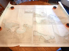 VTG Nautical Map Chart West Indies N Coast Jamaica  1288   1965   54x36"